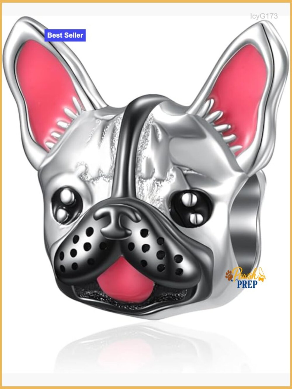 925 Sterling Silver Dog Charm for Bracelet Making DIY Bead